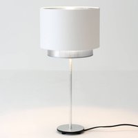 Holländer Mattia table lamp, Perla silk white/silver