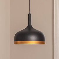 Opviq Sivani MR-826 pendant light, black/gold, metal, Ø 30 cm