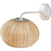 Bover LED-utomhusvägglampa Garota, vit/ivoryfärgad, 27 cm