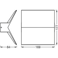 OSRAM LED-utomhusvägglampa ENDURA STYLE BAT, mörkgrå IP44