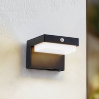 Lindby LED solcellslampa Eleazar, svart, sensor, dimbar