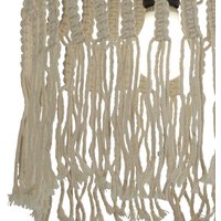 Searchlight Bahama pendant light, white, rope, Ø 31.5 cm, E27