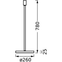 OSRAM DECOR STICK floor lamp, dark grey, height 78 cm, 1 x E27