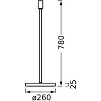 OSRAM golvlampa DECOR STICK, mörkgrå, höjd 78 cm, 1 x E27