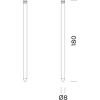 OLEV ground spike for Pepito, two pieces, aluminium