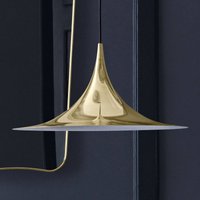 GUBI Semi pendant light, Ø 47 cm, shiny brass