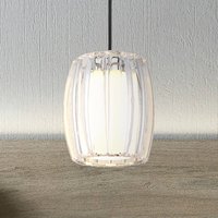 Hængelampe Maribel, Ø 18 cm krom/klar, plast