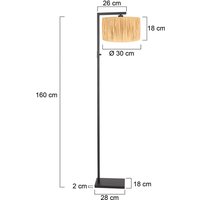 Steinhauer Golvlampa Stang, flätad natur