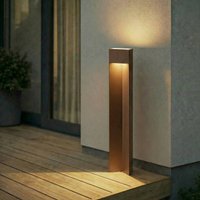 Lucande LED-väglampa Kaholo, brun, 90 cm, IP44