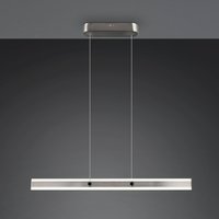 Trio Lighting Arcola LED hanging light, nickel-coloured, length 115 cm, CCT 2-bulb
