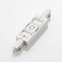 Lindby central power feed Linaro, white, single-circuit track lighting