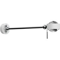 Top Light Puk Mini Hotel LED, 30cm, klara linser, vit/krom