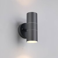 Trio Lighting Turia outdoor wall lamp, anthracite, height 16 cm, metal