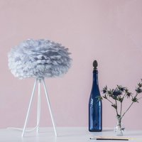 UMAGE Eos mini table lamp grey feathers