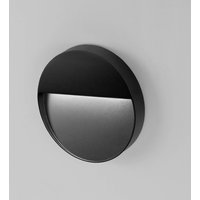 Egger Licht EGG DLS Utomhusvägglampa Vigo XL svart Ø 20 cm aluminium 3.000 K