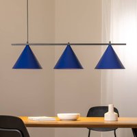 Eko-Light Capital pendant light, blue, 3-bulb, Ø 32 cm, GX53