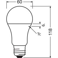 OSRAM LED Classic Star, matt, E27, 10 W, 4 000 K, 1 055 lm