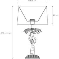Lucide Extravaganza Coconut bordslampa, svart