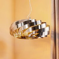 Domiluce Vento pendant light, chrome-nickel coloured, Ø 60 cm, metal