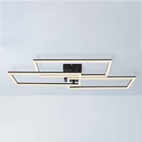Globo Plafonnier LED Tiny, 3 rectangles, noir, CCT