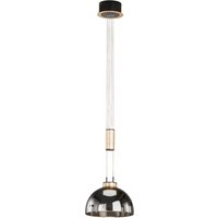FISCHER & HONSEL Suspension Avignon à 1 lampe verre fumé/noir/doré