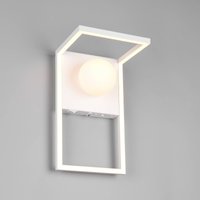 Trio Lighting LED-vägglampa Arola, matt vit, bredd 17 cm, metall