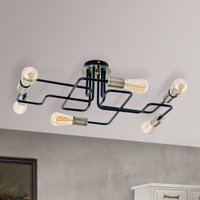 ORION Jailhouse ceiling light, six-bulb