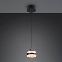 Trio Lighting Suspension LED Dios, noir, Ø 15 cm, métal, CCT