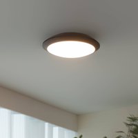 Lindby LED-utomhustaklampa Naira, grå, sensor, 30 cm, IP65