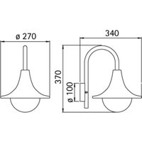 Albert Leuchten Applique d'extérieur élégante 167 noire