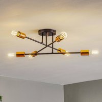 EMIBIG LIGHTING Veken 6B ceiling lamp in black and copper