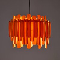 LZF LAMPS LZF Maruja träpendellampa, orange