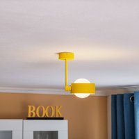 Argon Mado ceiling light made of steel, yellow, 1-bulb