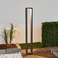 Lucande LED path light Jupp, set of 4, 90 cm, anthracite, IP54