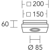 HerzBlut taklampa Lennon, trä, 20 cm lång, GU10