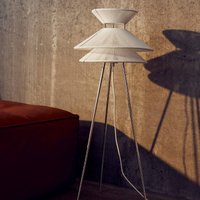 FRANDSEN Kiku floor lamp, metal, linen, white, height 90 cm