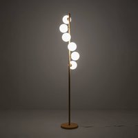KARE Golvlampa Scala Balls, greige, glas, 160 cm, G9