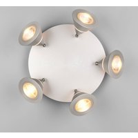 Trio Lighting Romeo LED ceiling spotlight, Ø 30 cm, nickel-coloured, 5-bulb.