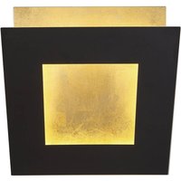 Mantra Iluminación LED-vägglampa Dalia, svart/guld, 18 x 18 cm, aluminium