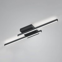 Knapstein LED-taklampa Nuri up/down 2 lampa svart