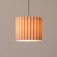 Duolla Aria pendant light, cappuccino, microfibre, E27