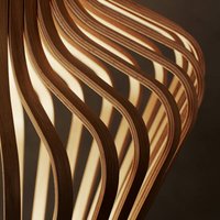 Northern Designer floor lamp Diva, oak wood and dimmer