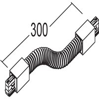 Ivela flex connector LKM 3-circuit system, silver