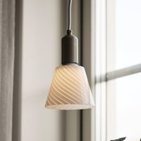 PR Home Suspension Tilda, blanc, Ø 12,5 cm, verre, connecteur