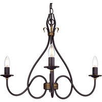 Elstead Taklampa WINDERMERE i smidesjärn, trearmad