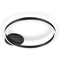 Knapstein LED-taklampa Anel-60, svart, direkt/indirekt