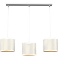 Euluna Hänglampa Jovin, 3 lampor linjär, vit/guld