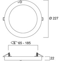 Sylvania Start 5-in-1 LED downlight recessed/surface-mounted PIR