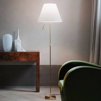 Luceplan Costanza golvlampa D13t, mässing/vit