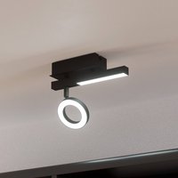 EGLO Spot pour plafond LED Cardillio 2 noir avec un anneau